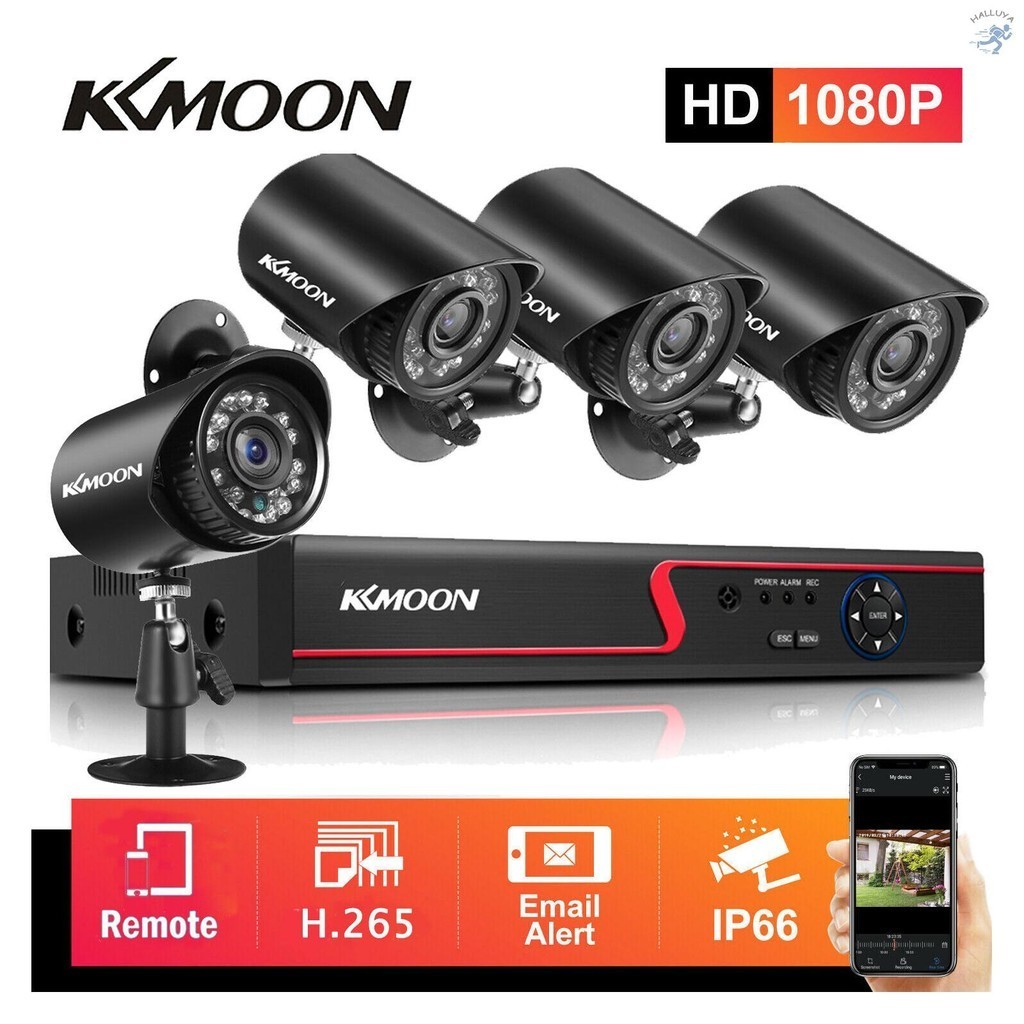 KKmoon DVR Video Recorder 4 Security Cameras Set Security Recording