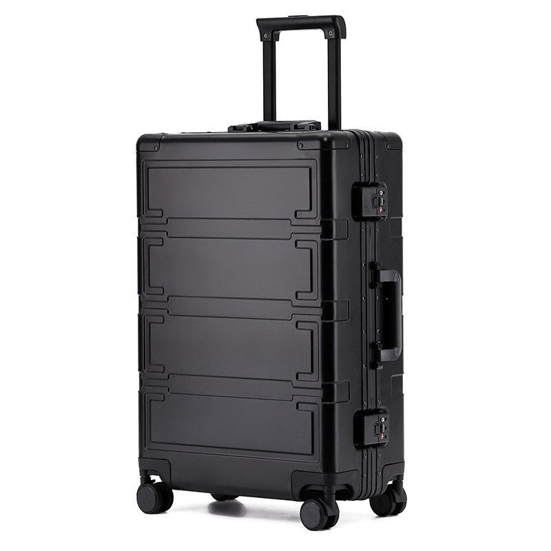 New Retro All Aluminum Magnesium Alloy Trolley Case All Metal Luggage