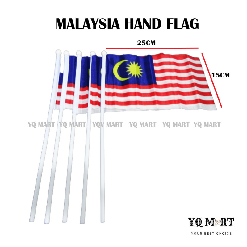 28X15CM Malaysia Hand Flag 5IN1 Johor Hand Flag 5IN1 Bendera Malaysia