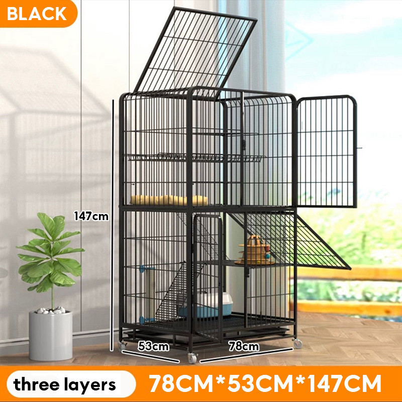 Cat Cage Large Sangkar Kucing Besar Cat House 4 Tingkat 2 Level Cat