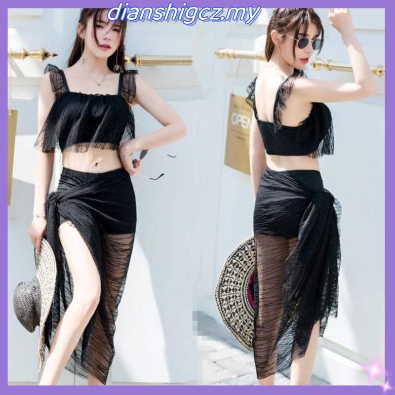 Hot Spring Swimsuit Female Split Bikini Three Piece Korean Version Sexy