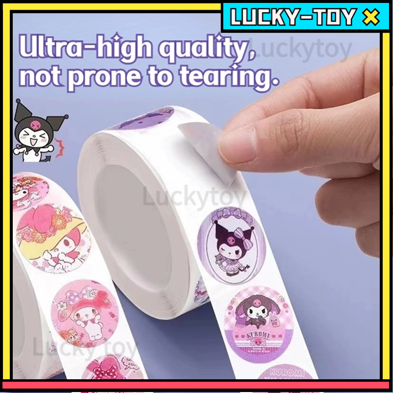 Kuromi Sealing Sticker Pcs Roll Sanrio Tapes Label Stickers Gift Box