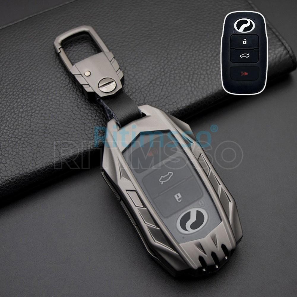 Alloy Remote Car Key Cover Case Fit For Perodua Ativa Alza Axia