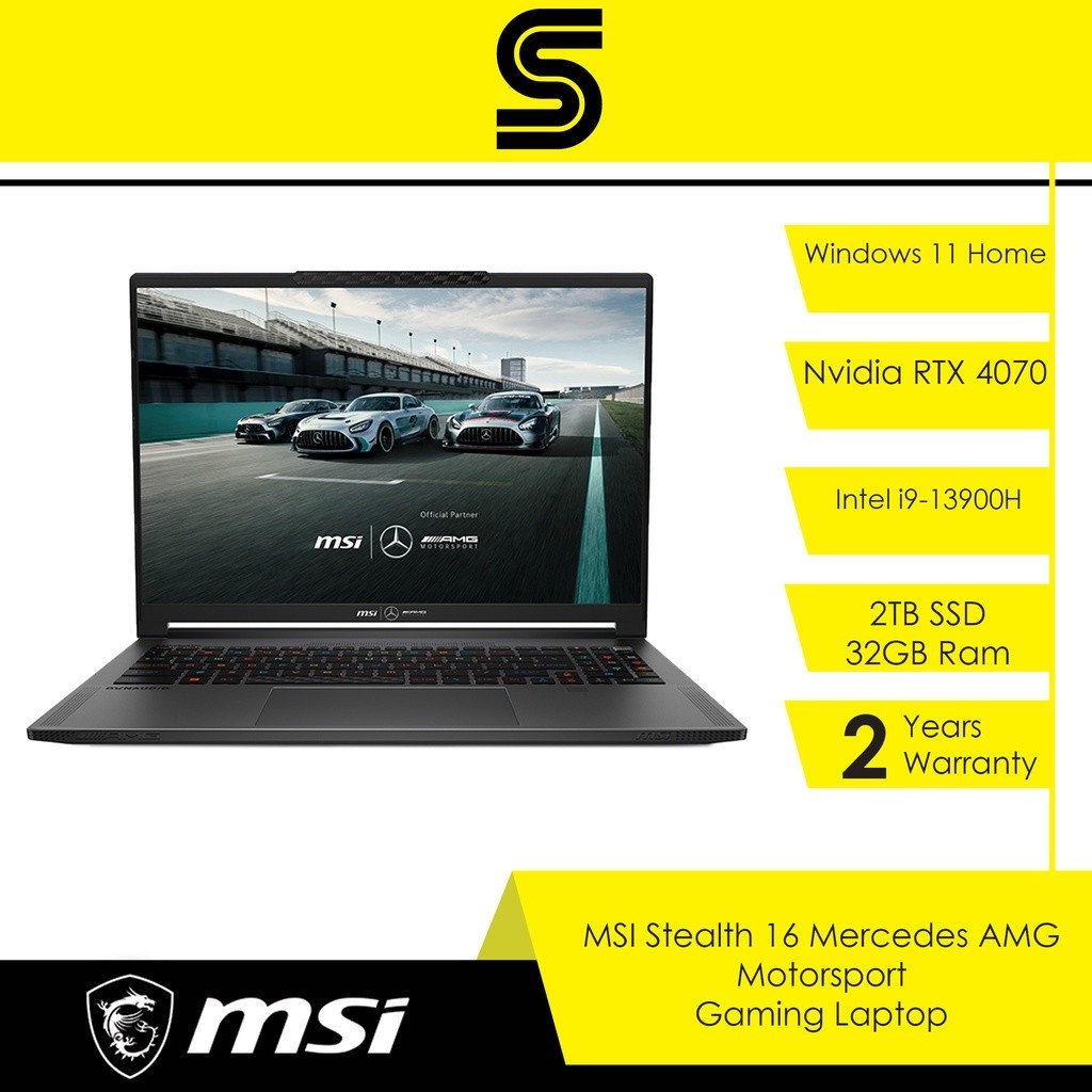 MSI Stealth 16 Mercedes AMG Motorsport A13VG 250 16 UHD OLED Gaming