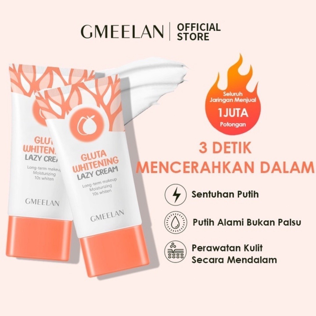 Gmeelan Gluta Whitening Lazy Cream 30g Day Cream Whitening Niacinamide