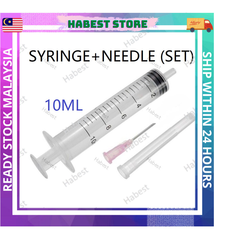 10MLSYRINGE INJUCTOR FOR INK REFILLING CISS SYRINGE JARUM INK WITH 1