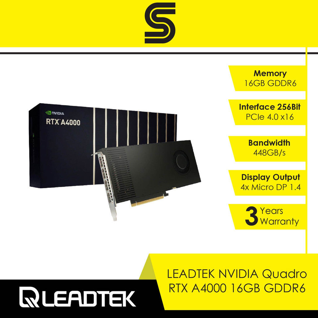 Leadtek Nvidia Quadro Rtx A Gb Gddr Shopee Malaysia