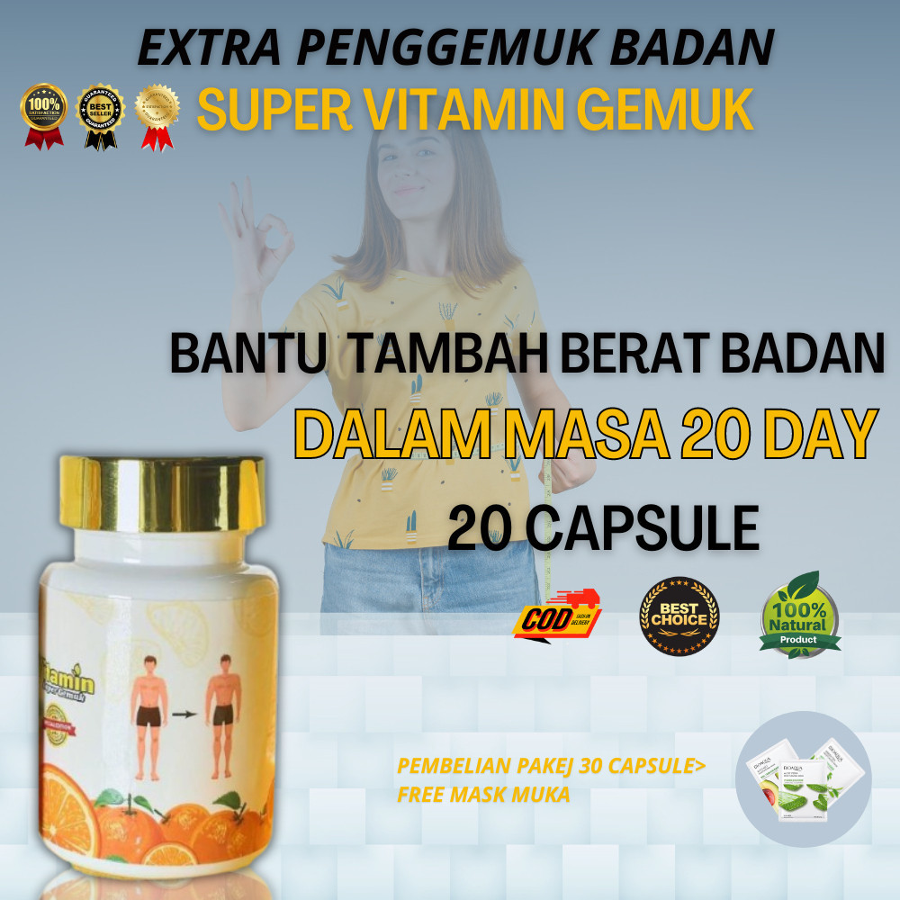 Vitamin Super Gemuk Gain Weight Gain Supplement Tambah Berat Badan Ubat