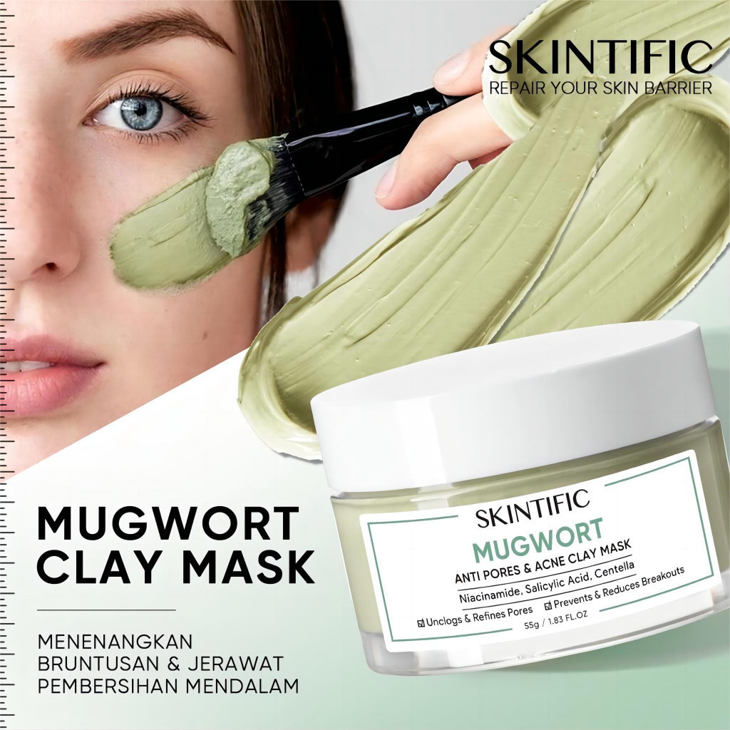 Gskintific Mugwort Mask Anti Pores Acne Clay Mask Moisturizing