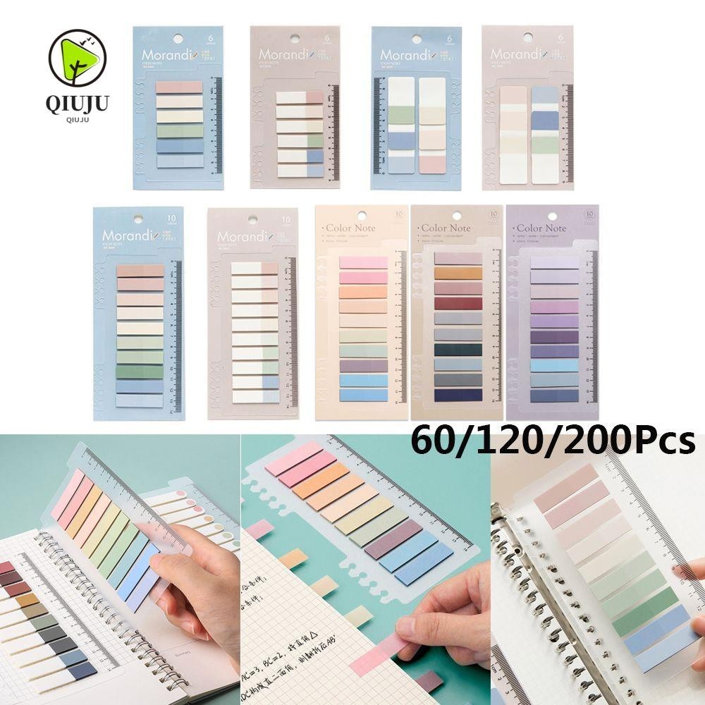 QIUJUU 60 120 200pcs Sticky Notes DIY Stationery Tab Strip Index Flags