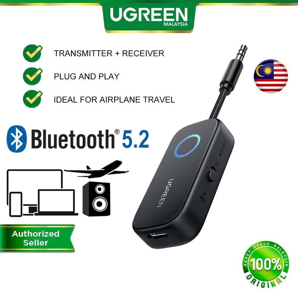 UGREEN Airplane Bluetooth 5 2 Transmitter Receiver Adapter 2 In 1