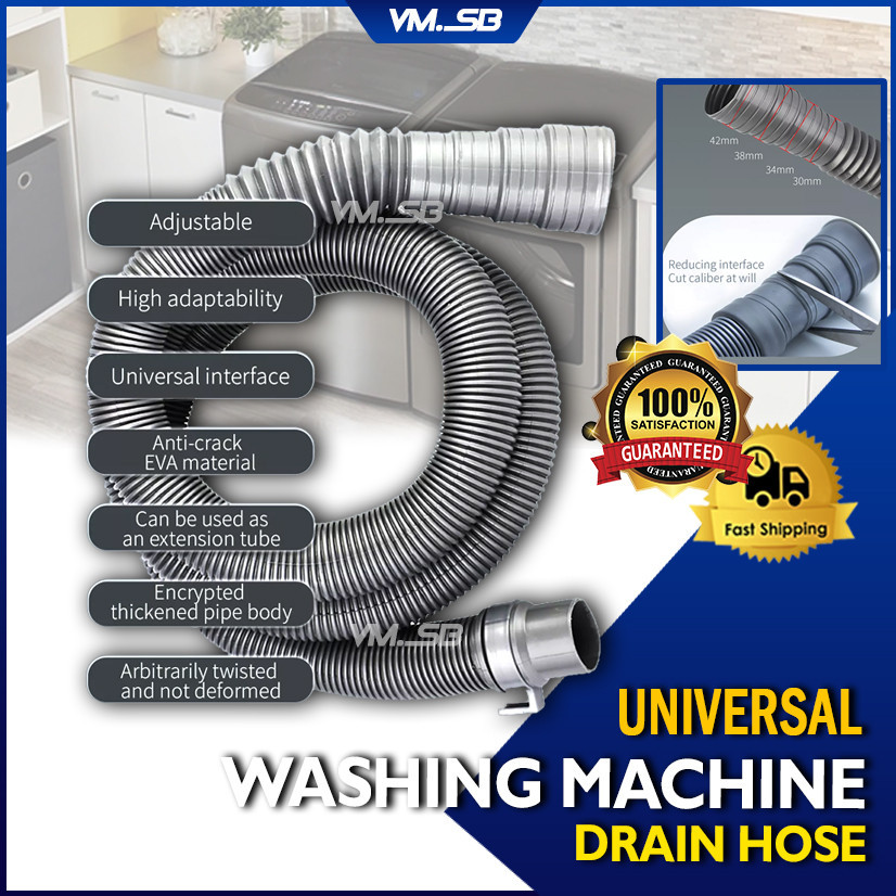 Universal Washing Machine Drain Water Outlet Hose Hos Air Keluar Mesin