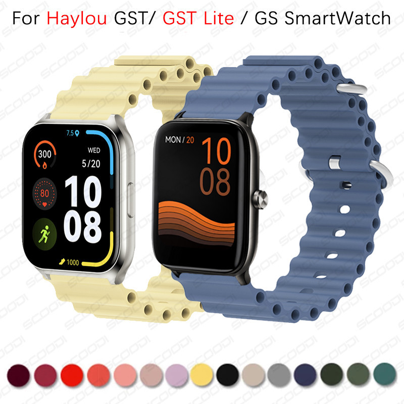 Ocean Silicone Strap For Haylou Smart Watch Pro Ls Pro Gst Gst