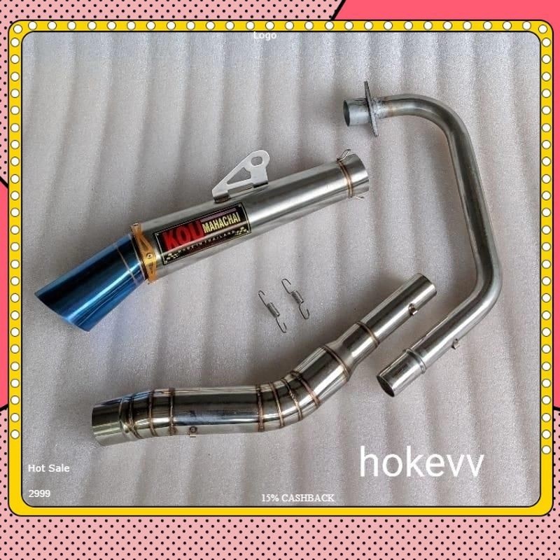 22 Kou Conical Open Exhaust Pipe TMX 125 155 Bajaj CT100 125 Raider