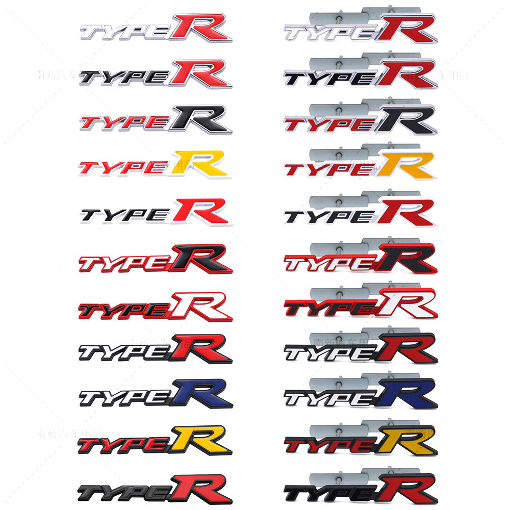 Metal Car Front Grille Emblem Decals For Honda Type R Logo Civic Accord