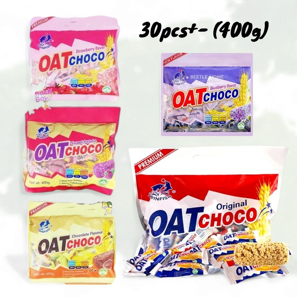 400g TwinFish Premium Oat Choco Original Chocolate Strawberry