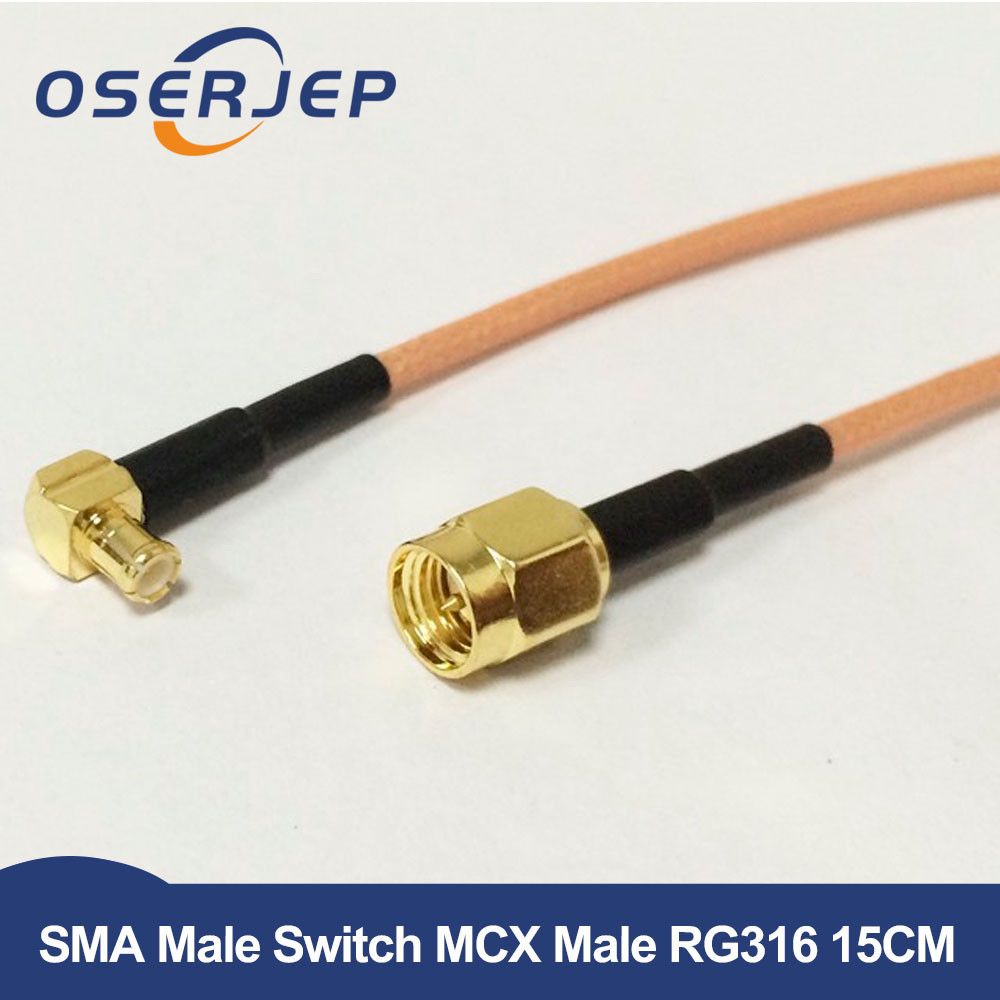 Sma Male Switch Mcx Male Right Angle Rf Pigtail Cable Adapter Rg