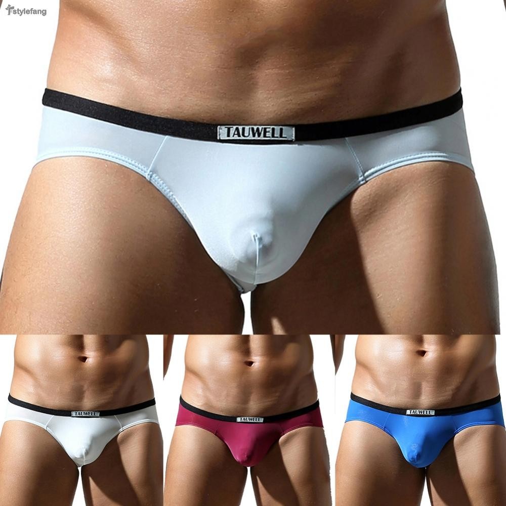Mens Sexy Bikini Underpants With Breathable Low Waist Bulge Pouch