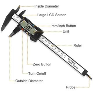 FLYTOP Digital Caliper Measuring Tool 6 150mm Messschieber Paquimetro