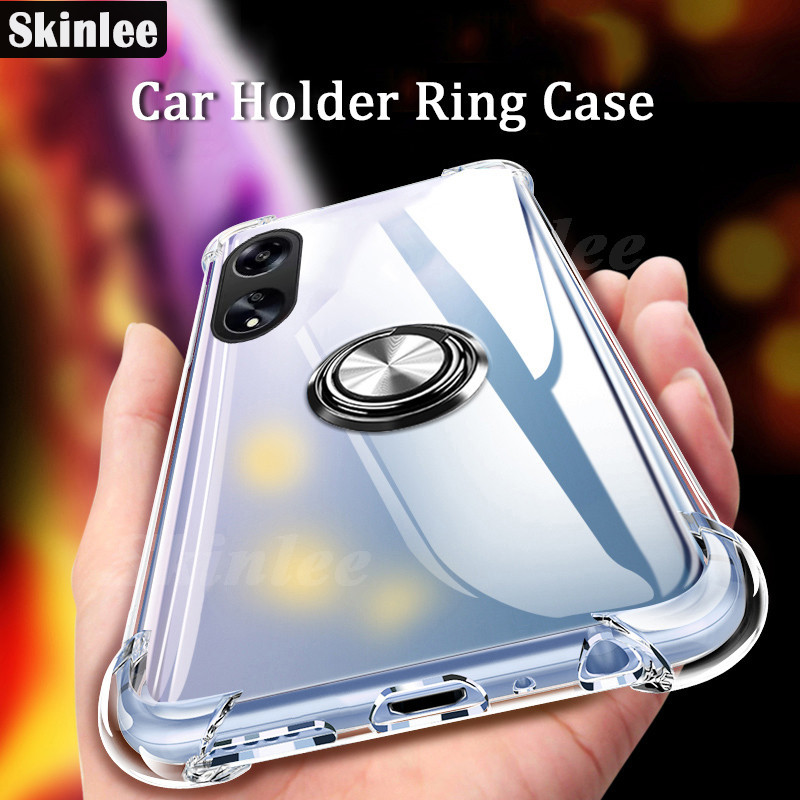 Phone Case For Oppo A Back Cover Ring Holder Ultra Thin Transparent