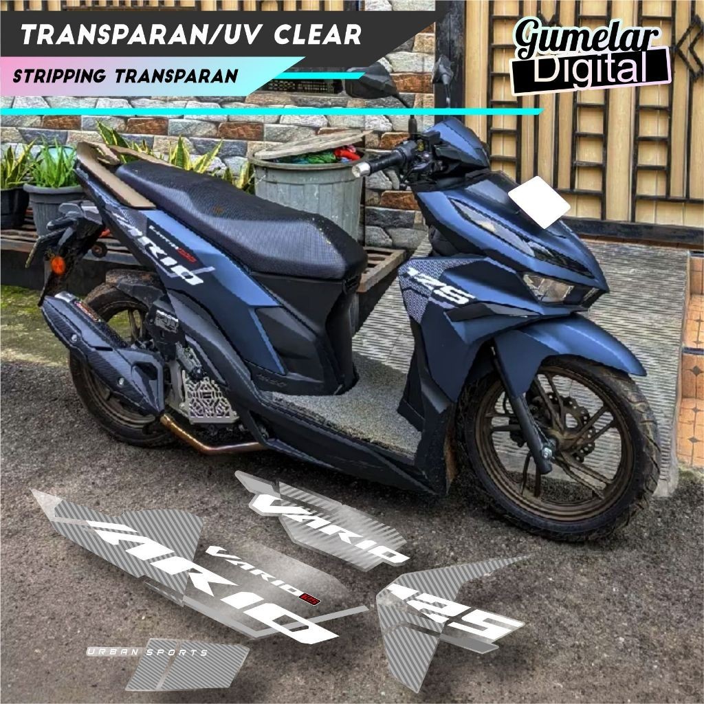 Simple UV CLEAR Transparent STRIPPING HONDA VARIO NEW 125 CBS ISS 2023