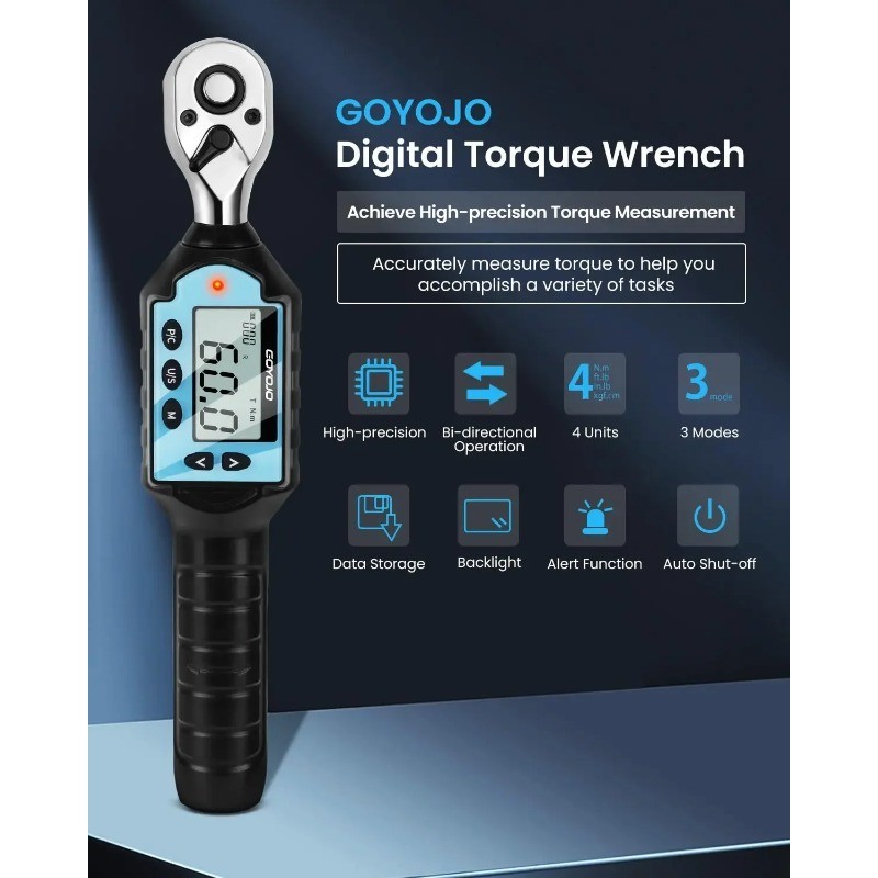 Goyojo Newest Digital Torque Wrench High Precision Multi