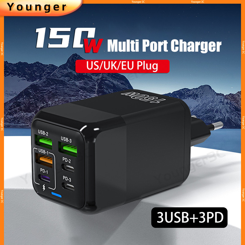 W Multi Port Flash Charger Usb Pd Fast Charger V A Usb Type C