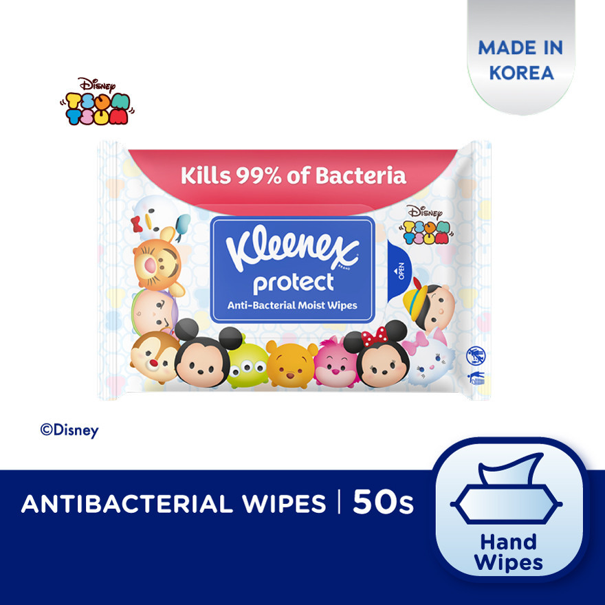 Kleenex Disney Tsum Tsum Multipurpose Antibacterial Wet Wipes 50s