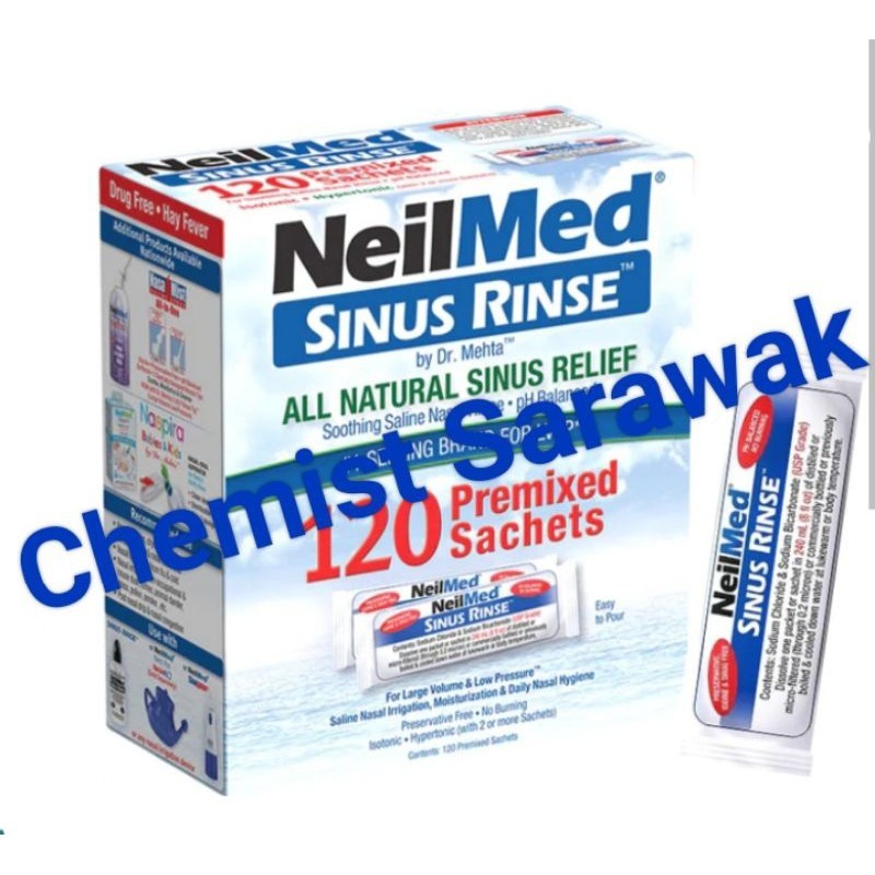 NeilMed All Natural Sinus Rinse Relief 120 S Premixed Sachets