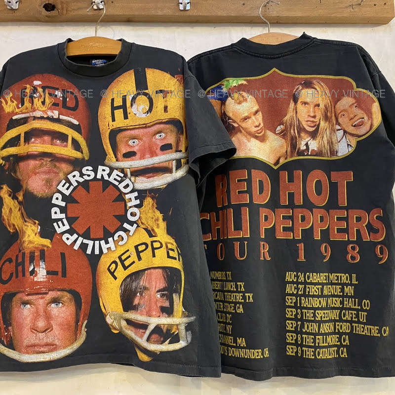 RED HOT CHILI PEPPER Tour Bio Washed Big Screen Tag Bootleg