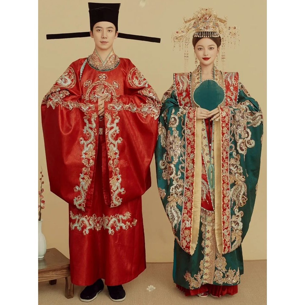 Groom Song Made Hanfu Wedding Dress Wedding Dress Phoenix Crown Xia