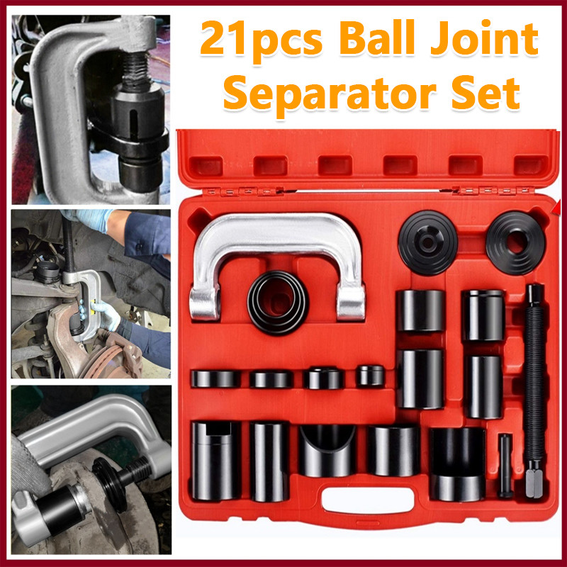 21pcs Ball Joint Removal Tool Rubber Bush Service Kit Lower Arm Axles