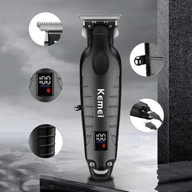 Kemei KM 2293 Professional Barber Hair Trimmer Zero Gapped Cordless