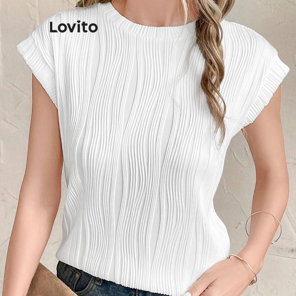 Lovito Casual Geometric Geometric Blouse For Women LNE54226 Blus