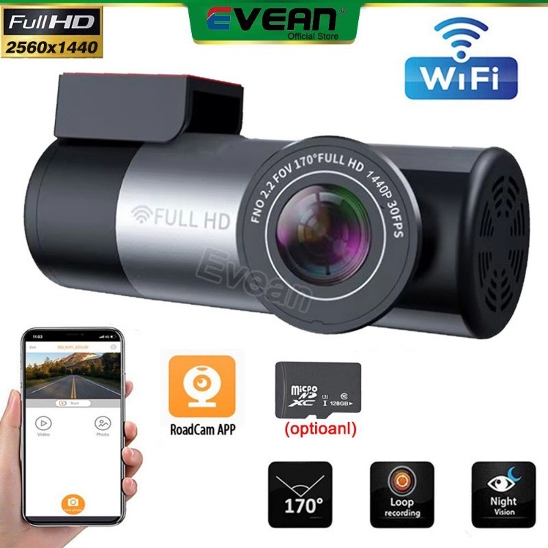 Evean Full Hd K P Dash Camera Hidden Wifi Driving Recorder Night