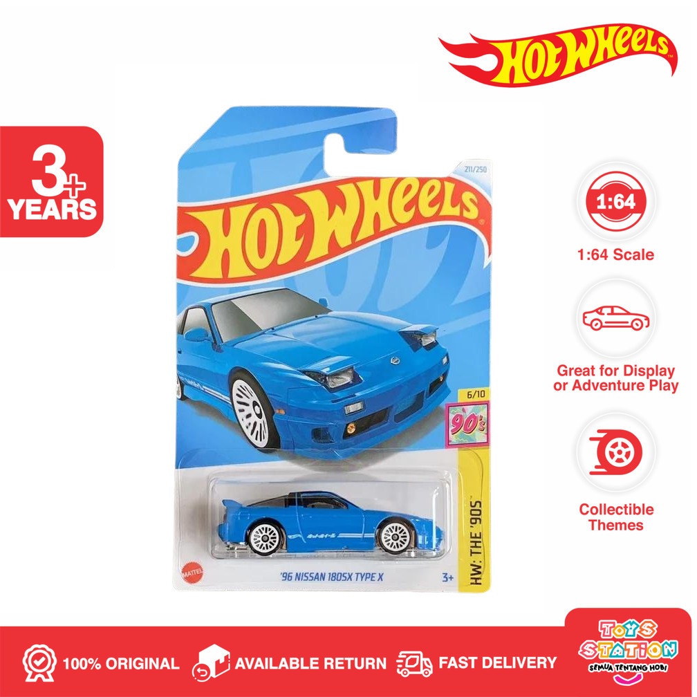 Hot Wheels 96 Nissan 180SX Type X Blue Lot M 2024 Shopee Malaysia