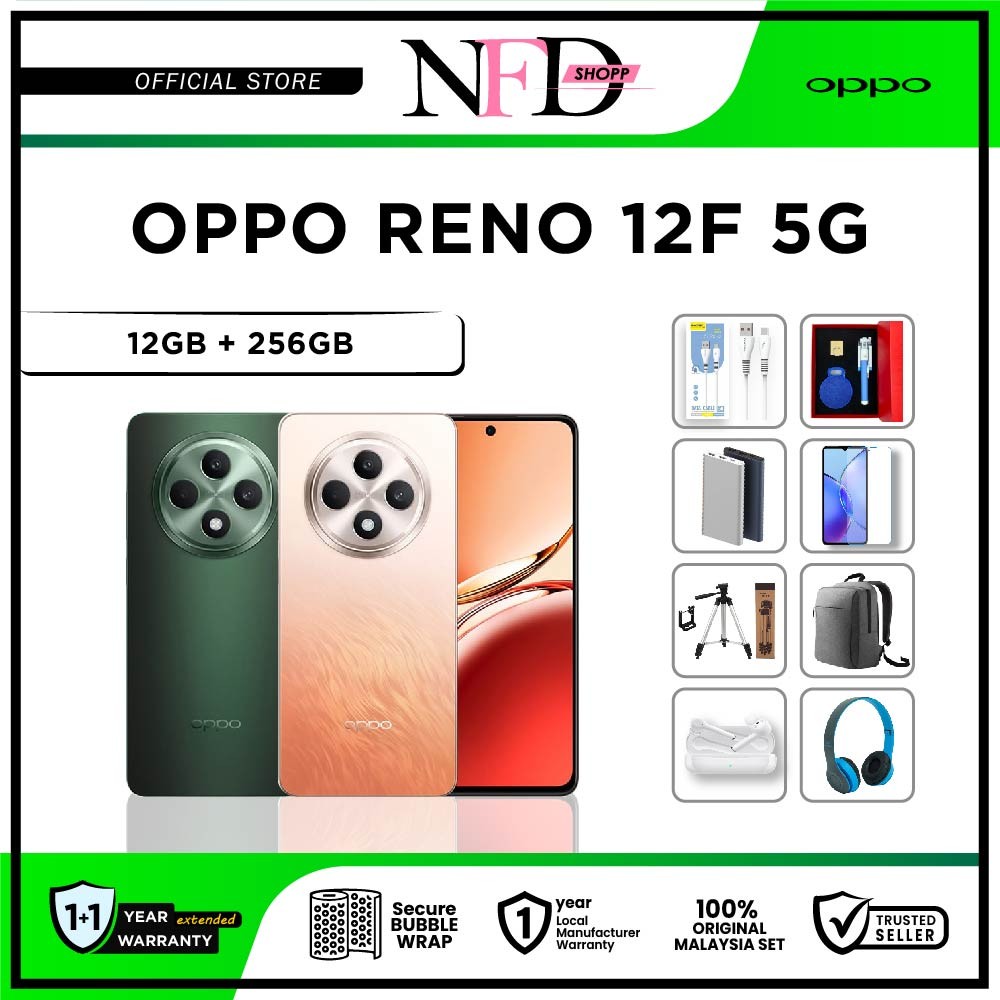 OPPO Reno 12F 5G 12GB RAM 256GB ROM Original OPPO Malaysia Shopee