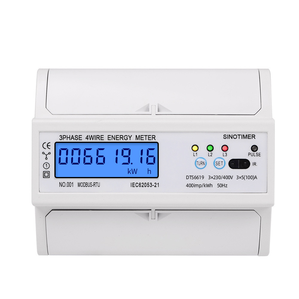 Dts Three Phase Four Wire Energy Meter P Lcd Digital Display