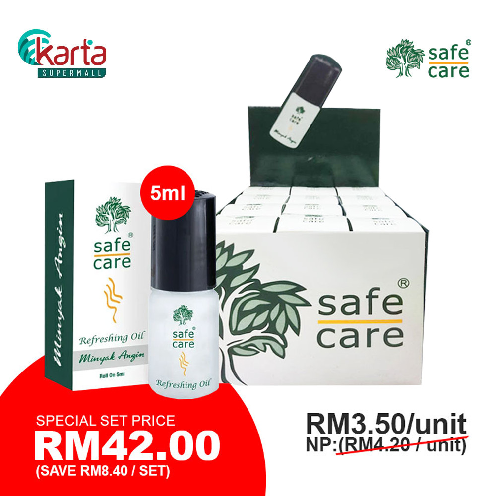 Safe Care Minyak Angin Medicated Oil Roll On 5ml X 12 Units Shopee