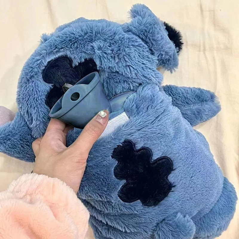 YAN Anime Kawaii Turo Lilo Stitch Plush Hot Water Bottle Winter Women