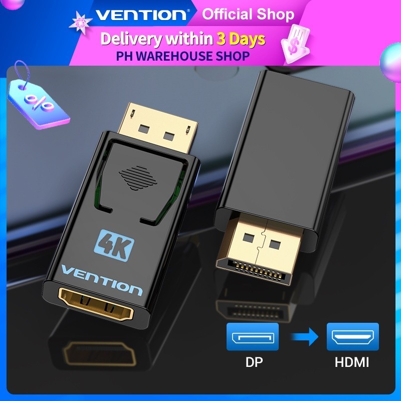 Vention Dp To Hdmi Adapter K Dp Male To Hdmi Female Video Audio