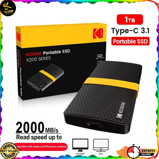 KODAK Externo SSD X200 Disco Duro USB3 1 GEN2 External Hard Drive Type