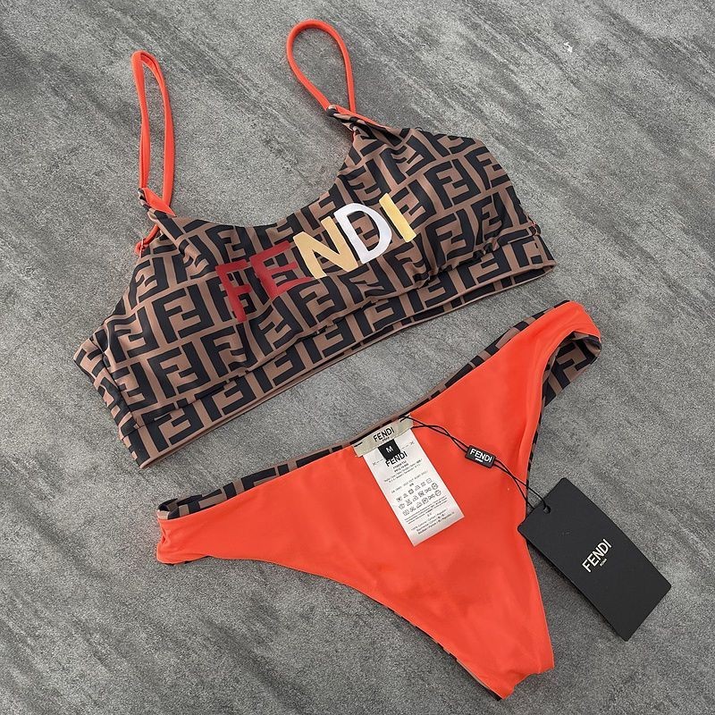 FENDI1946 Letter Sexy Print Bikini Swimsuit Women Shopee Malaysia