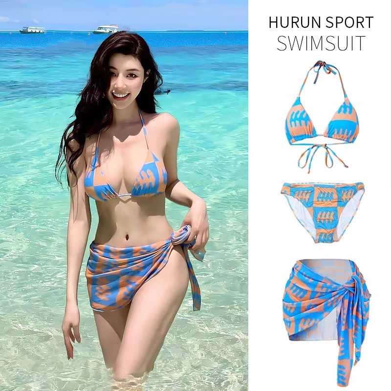 Swimsuit 2025 New Style Three Piece Set Ins Sexy Split Hot Girl Bikini