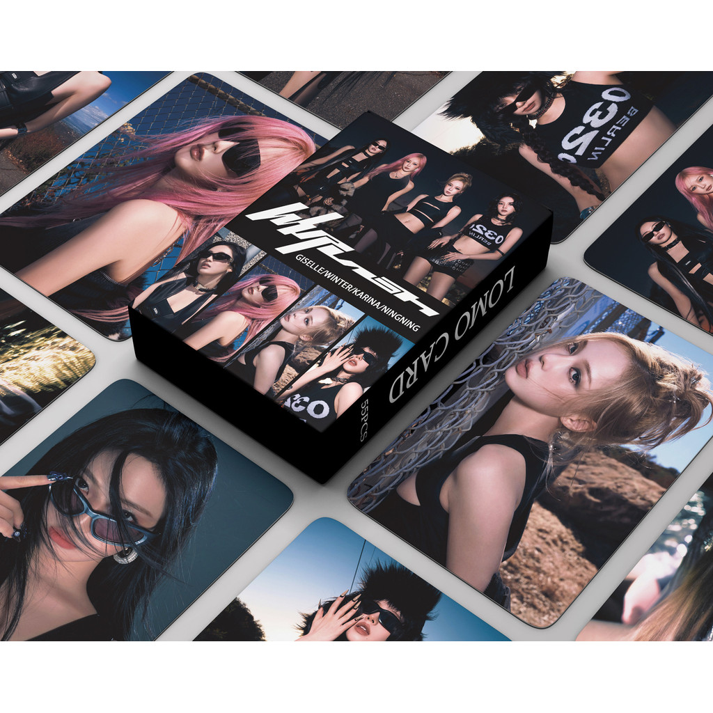 55pcs AESPA Whiplash Lomo Cards Hot Mess Supernova Armageddon Album
