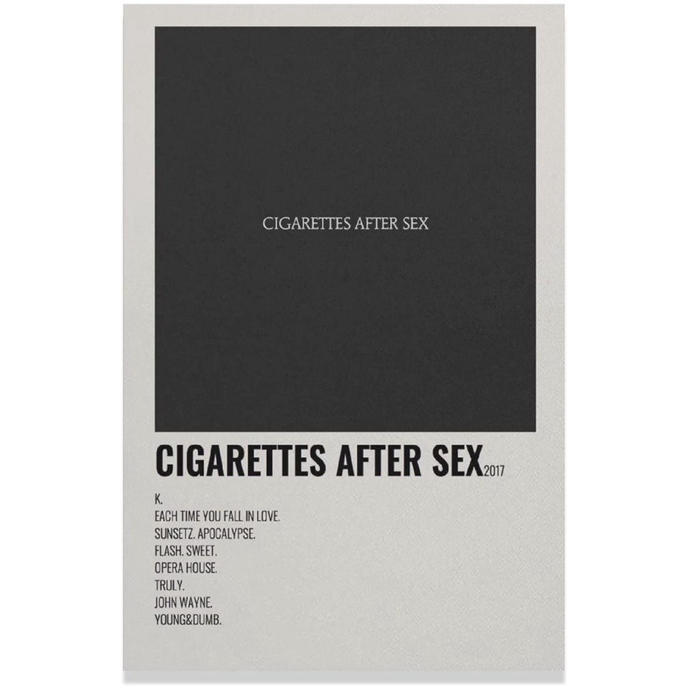 Cigarettes After Sex Music Poster Room Aesthetic Cool Canvas Poster