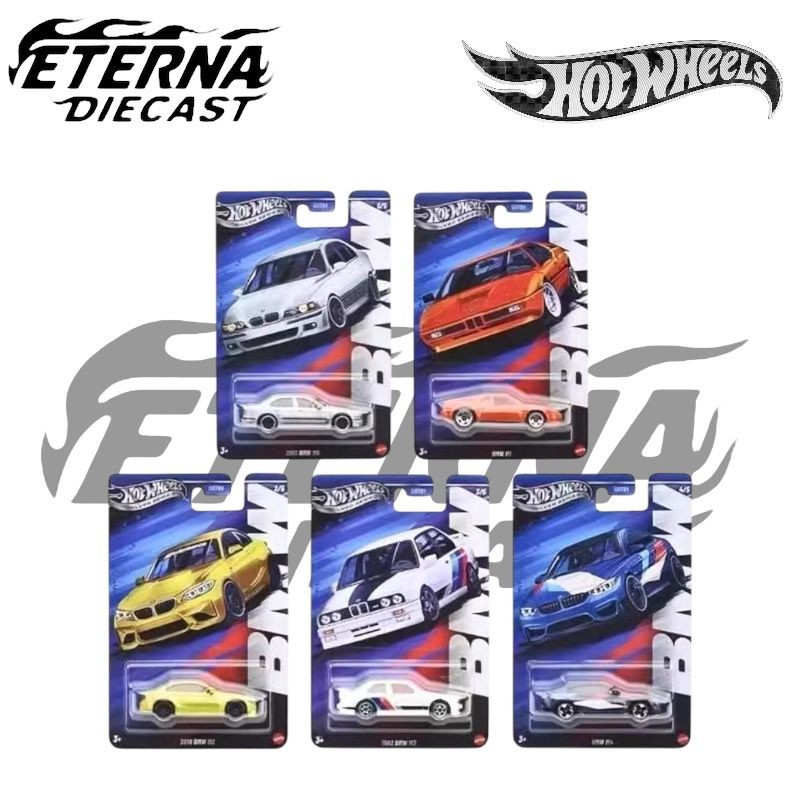 Hot Wheels BMW Silver Series GRT01 BMW M Series Set Of Five M1 M2 M3 M4