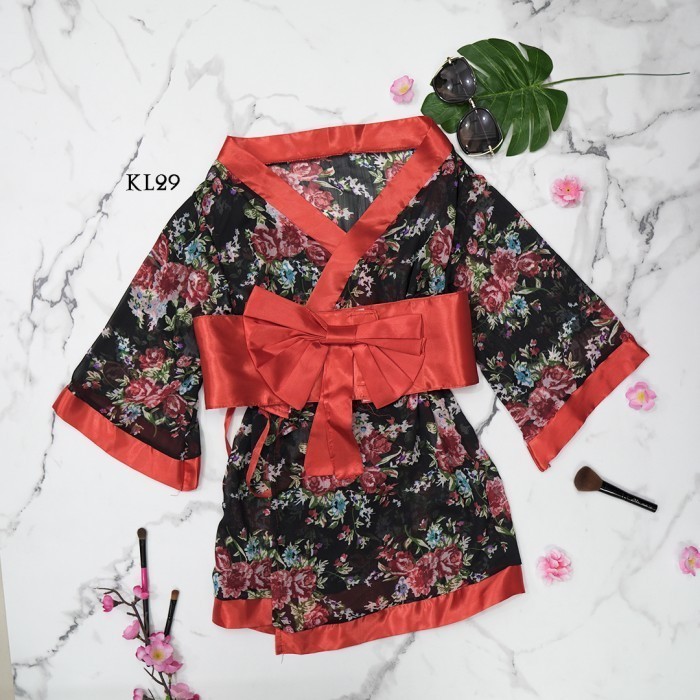 Sexy Sleeping Kimono Set Japanese Lingerie Sexy Night Dress Costume