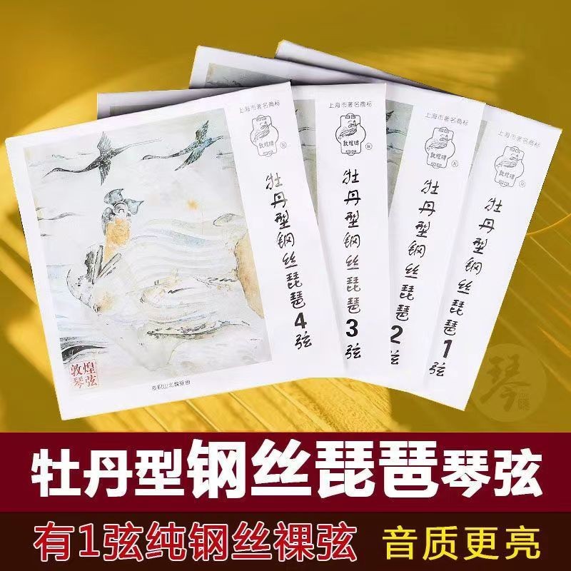 Praise Rate Peony Steel Wire Pipa String Performance Type Nude Wire One String Dunhuang