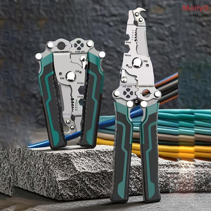 Moily In Foldable Wire Stripper Crimper Cable Cutter Pliers